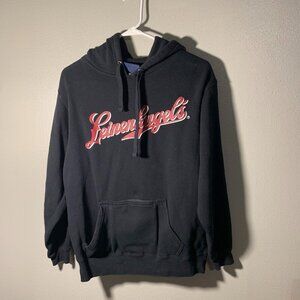 Leinenkugel's Black Hoodie - Also has built-in koozie & bottle opener in pocket